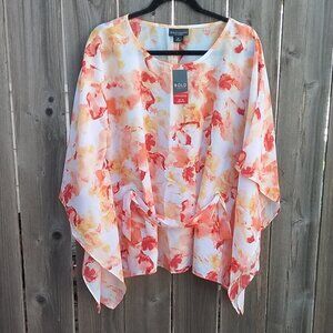 Bold Elements Summerville Women's Size MTop Colorful Orange White NEW Summer